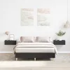  fekete szerelt fa ágykeret matrac nélkül 140x190 cm