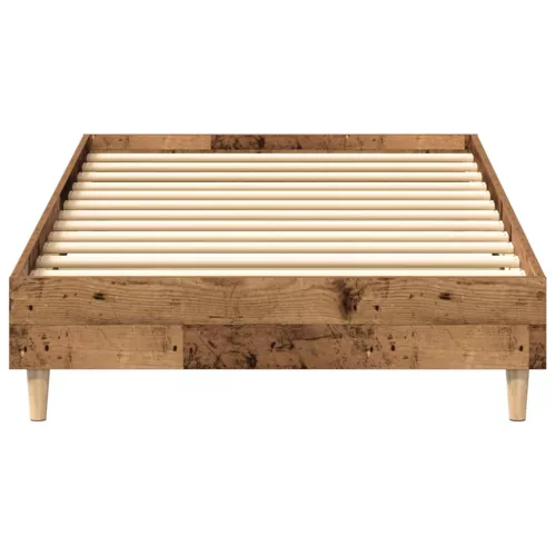 antik fa szerelt fa ágykeret matrac nélkül 90x190 cm