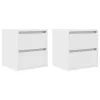  2 db fehér falra szerelhető éjjeliszekrény 38x34x40 cm