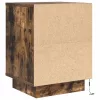  2 db füstölt tölgy éjjeliszekrények LED világítással 38x34x50cm