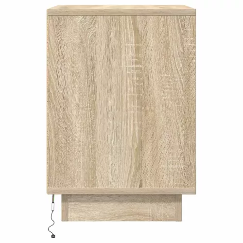  sonoma tölgy színű éjjeliszekrény LED-ekkel 38x34x50 cm