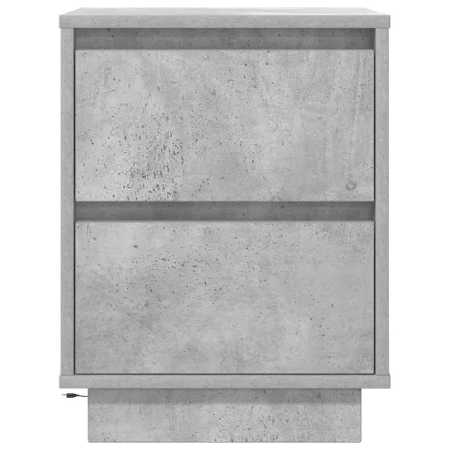  betonszürke éjjeliszekrény LED-világítással 38x34x50 cm
