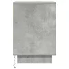  betonszürke éjjeliszekrény LED-világítással 38x34x50 cm