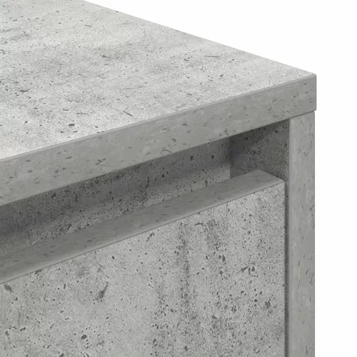  betonszürke éjjeliszekrény LED-világítással 38x34x50 cm