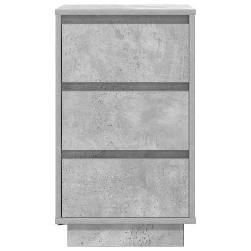  betonszürke éjjeliszekrény LED-világítással 38x34x65 cm