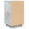  betonszürke éjjeliszekrény LED-világítással 38x34x65 cm