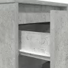  betonszürke éjjeliszekrény LED-világítással 38x34x65 cm