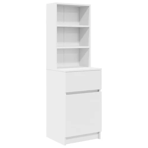  fehér szerelt fa éjjeliszekrény 39x35x125 cm