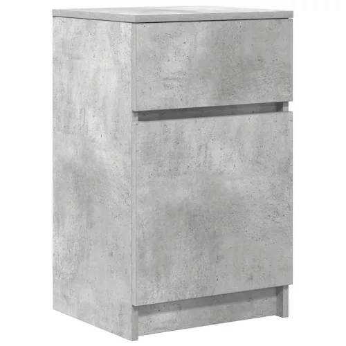  2 db betonszürke szerelt fa éjjeliszekrény 39x35x65 cm