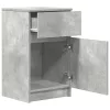  2 db betonszürke szerelt fa éjjeliszekrény 39x35x65 cm