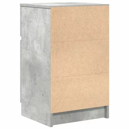  2 db betonszürke szerelt fa éjjeliszekrény 39x35x65 cm