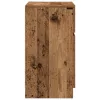 antik fa színű szerelt fa éjjeliszekrény 39x35x65 cm