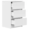 fehér éjjeliszekrény 3 fiókkal 39x35x65 cm