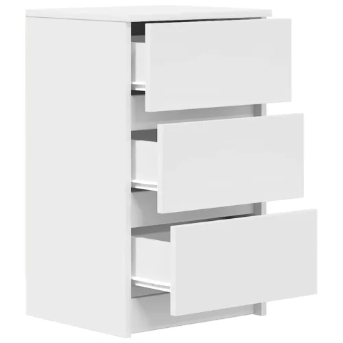  fehér éjjeliszekrény 3 fiókkal 39x35x65 cm