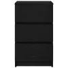  fekete éjjeliszekrény 3 fiókkal 39x35x65 cm
