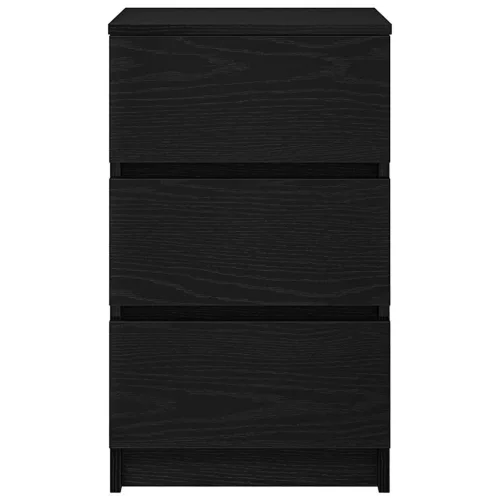  fekete éjjeliszekrény 3 fiókkal 39x35x65 cm