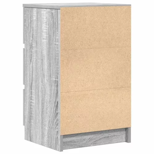  szürke sonoma színű éjjeliszekrény 3 fiókkal 39x35x65 cm