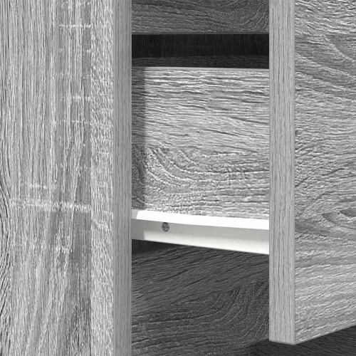  szürke sonoma színű éjjeliszekrény 3 fiókkal 39x35x65 cm