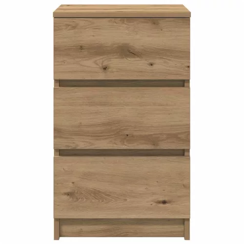  kézműves tölgy éjjeliszekrény 3 fiókkal 39x35x65 cm