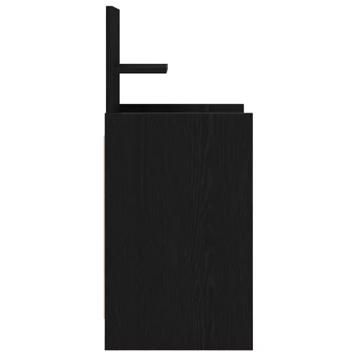  fekete éjjeliszekrény 2 fiókkal 38x34x80 cm