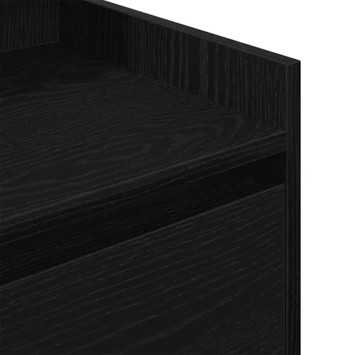  fekete éjjeliszekrény 2 fiókkal 38x34x80 cm