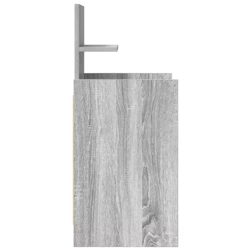  szürke sonoma színű éjjeliszekrény 2 fiókkal 38x34x80 cm