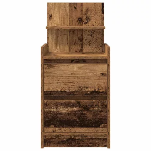  2 db antik fa színű éjjeliszekrények 2 fiókkal 38x34x80 cm