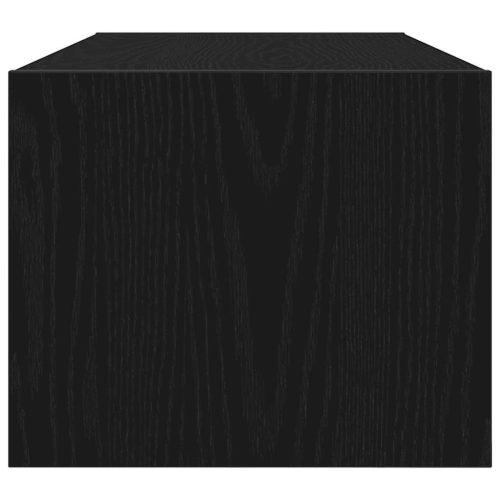  fekete tölgy színű szerelt fa TV-szekrény 80x31x25,5 cm