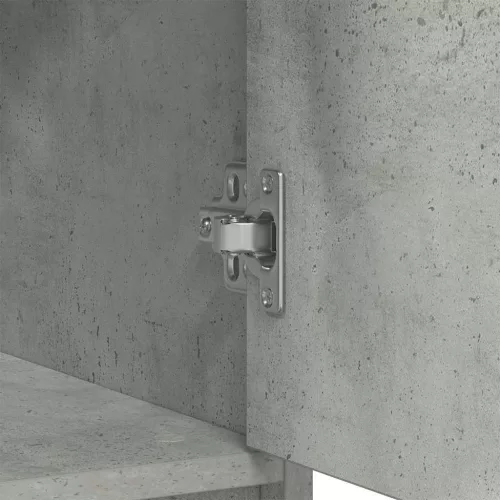  betonszürke szerelt fa tálalószekrény fiókos 80x34x76 cm