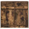 füstölt tölgy szerelt fa tálalószekrény fiókos 80x34x76 cm