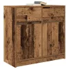  antik fa szerelt fa tálalószekrény fiókos 80x34x76 cm