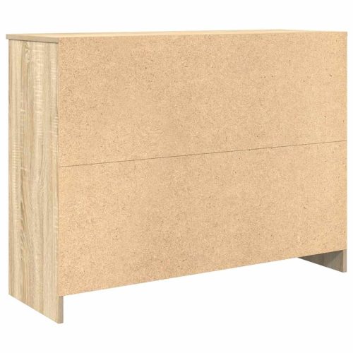  sonoma tölgy szerelt fa tálalószekrény fiókos 101x35x76 cm