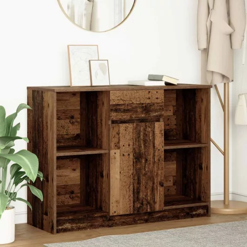  antik fa szerelt fa tálalószekrény fiókos 101x35x76 cm