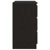  fekete tölgy szerelt fa tálalószekrény fiókos 71x35x65 cm
