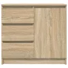  sonoma tölgy szerelt fa tálalószekrény fiókos 71x35x65 cm