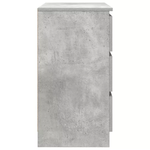  betonszürke szerelt fa tálalószekrény fiókos 71x35x65 cm