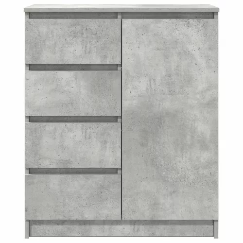  betonszürke szerelt fa tálalószekrény fiókos 71x35x84 cm