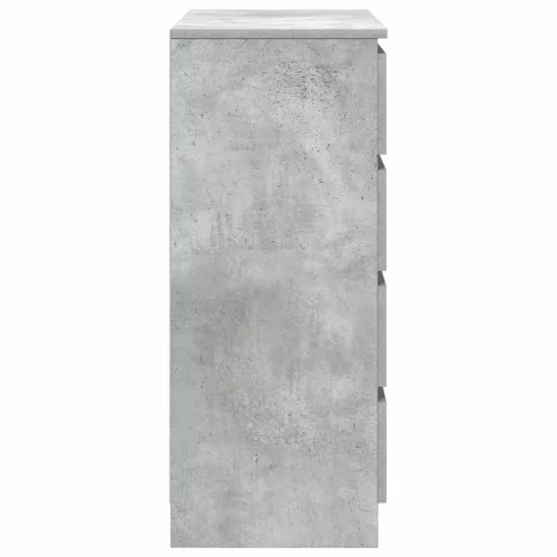  betonszürke szerelt fa tálalószekrény fiókos 71x35x84 cm