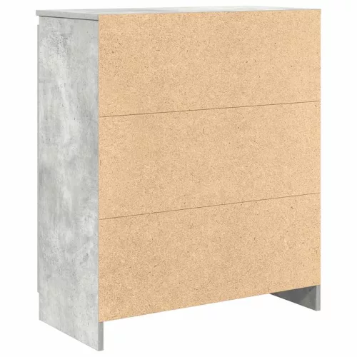  betonszürke szerelt fa tálalószekrény fiókos 71x35x84 cm