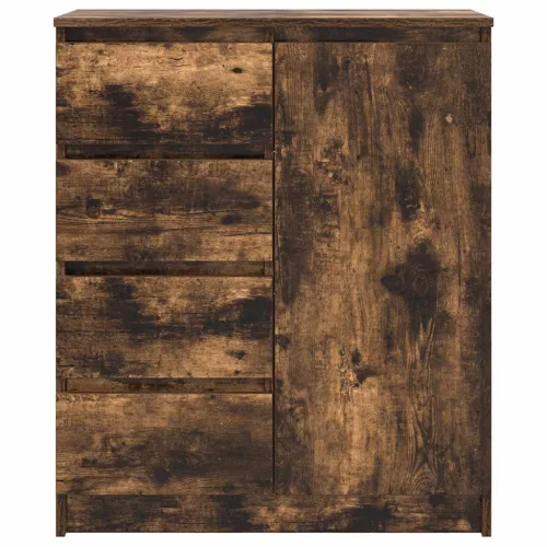  füstölt tölgy szerelt fa tálalószekrény fiókos 71x35x84 cm