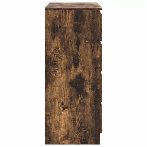  füstölt tölgy szerelt fa tálalószekrény fiókos 71x35x84 cm