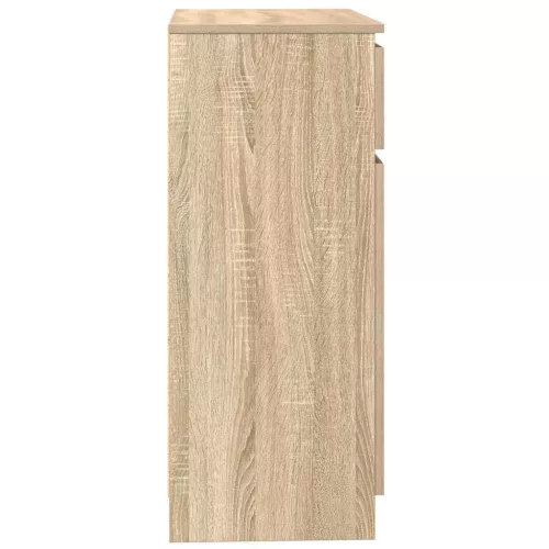  sonoma tölgy szerelt fa tálalószekrény fiókos 71x35x84 cm