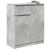  betonszürke szerelt fa tálalószekrény fiókos 71x35x84 cm