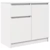  fehér szerelt fa tálalószekrény fiókos 71x35x65 cm