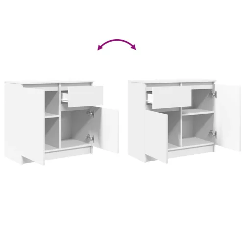  fehér szerelt fa tálalószekrény fiókos 71x35x65 cm