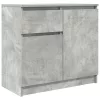  betonszürke szerelt fa tálalószekrény fiókos 71x35x65 cm