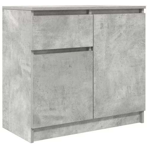  betonszürke szerelt fa tálalószekrény fiókos 71x35x65 cm