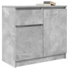  betonszürke szerelt fa tálalószekrény fiókos 71x35x65 cm