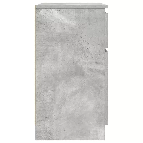  betonszürke szerelt fa tálalószekrény fiókos 71x35x65 cm