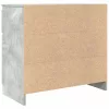  betonszürke szerelt fa tálalószekrény fiókos 71x35x65 cm